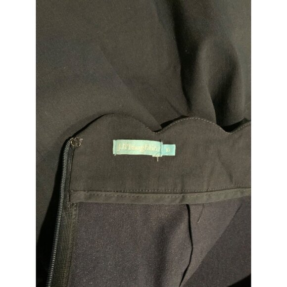 J. McLaughlin Navy Blue A-Line Skirt W/ Scalloped Waist, Size 10 - Picture 7 of 7